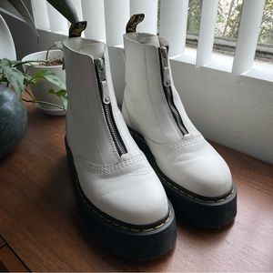 Dr. Martens Jetta Zipped Leather Platform Boots